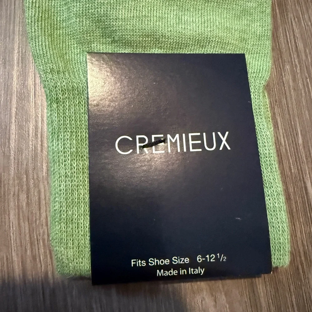 NWT Daniel Cremieux Men's Mint Green Dress Socks Italy cotton